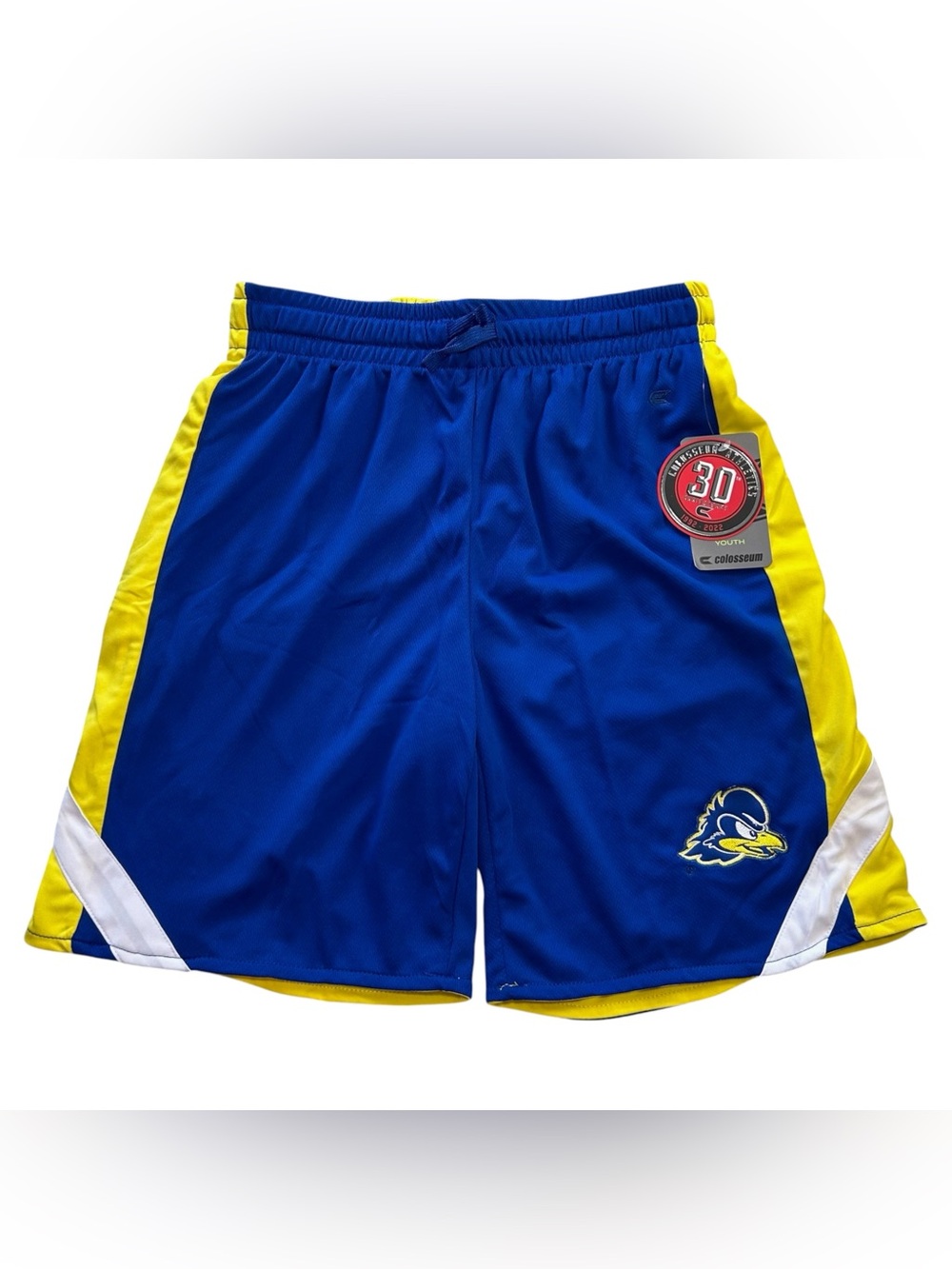 NWT Boys University of Delaware Blue Hens Colosseum Reversible Shorts size L